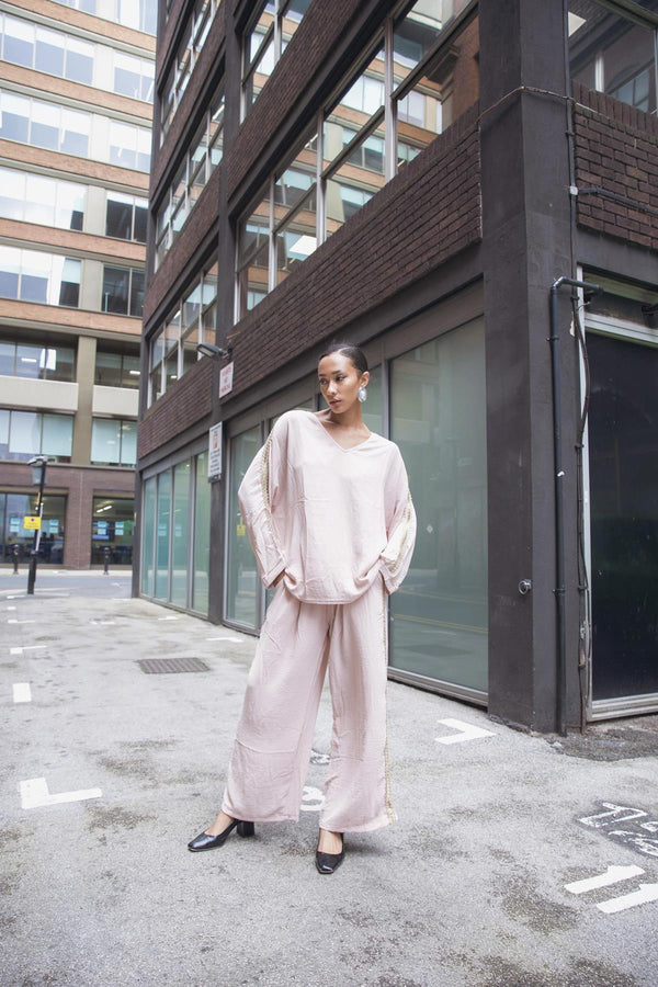 Plain Side Lace Co-Ord Set