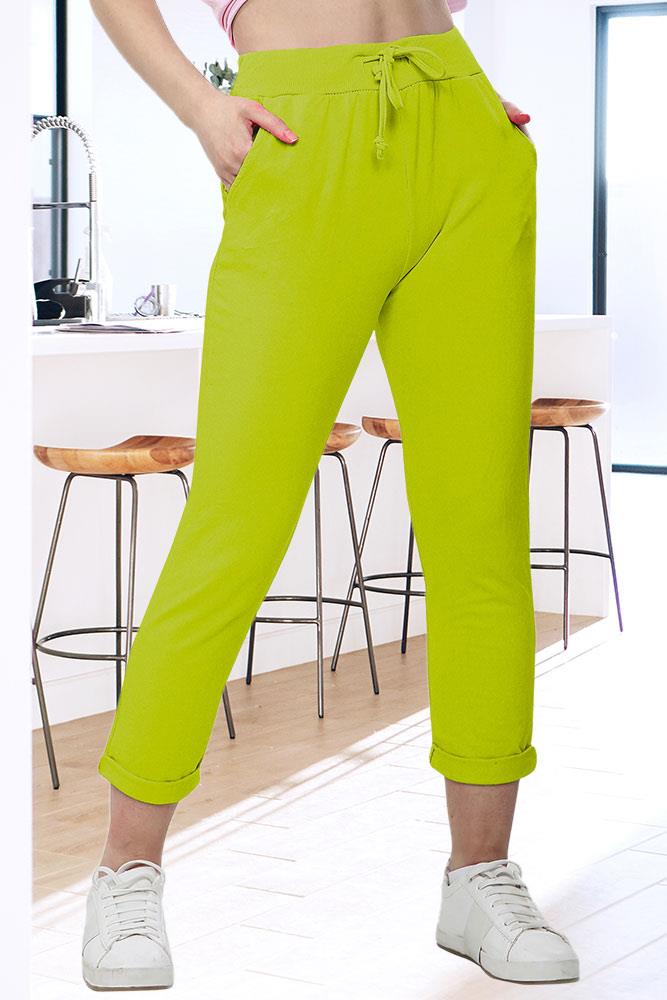 Italian Plain Drawstring Pocket Trousers