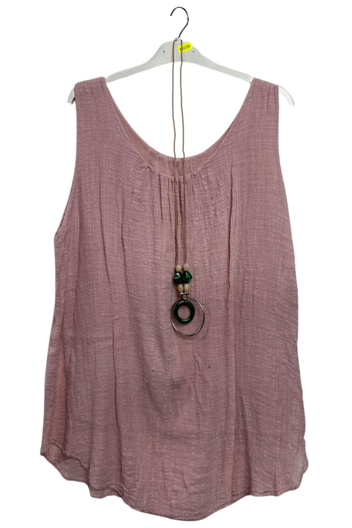 Plain Asymmetrical Hem Cotton Top