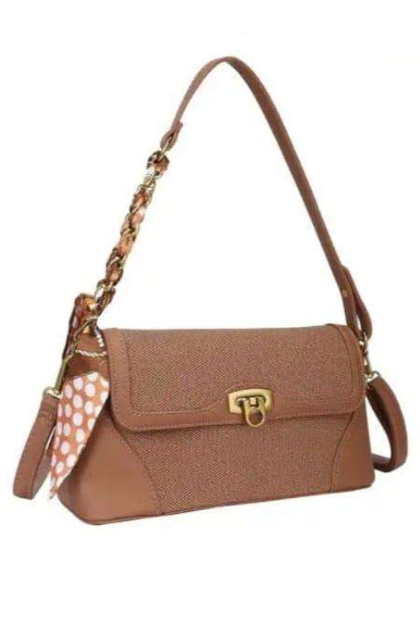 Twist Lock Chain Handle Shoulde Bag