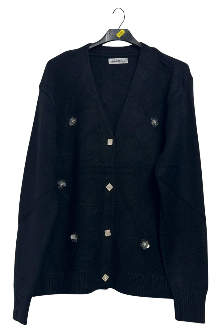 diamond knit cardigan