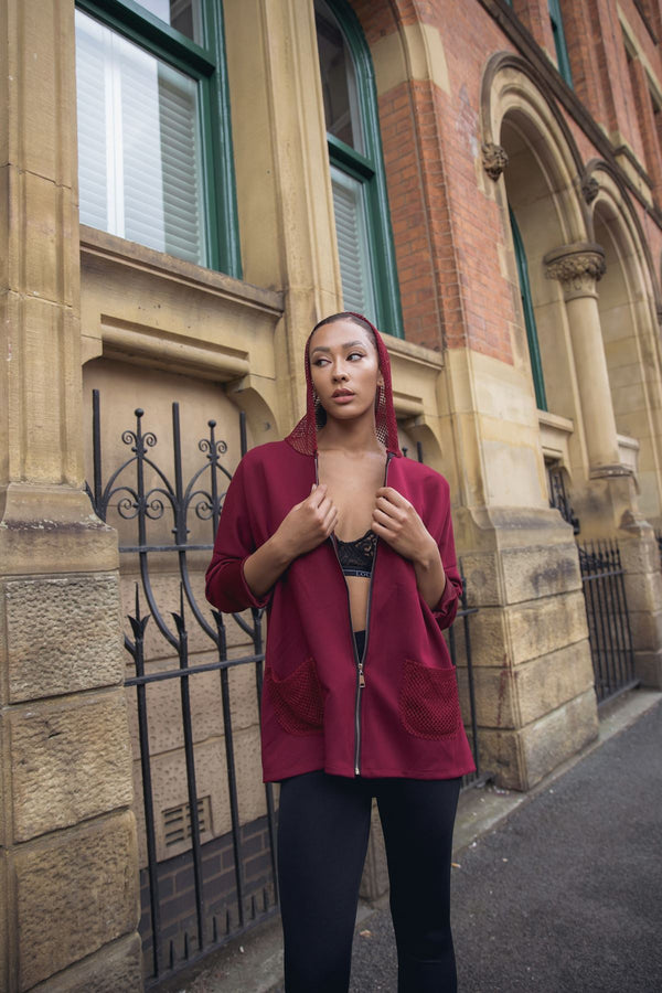 Plain Front Closure Zipper Hoodie
