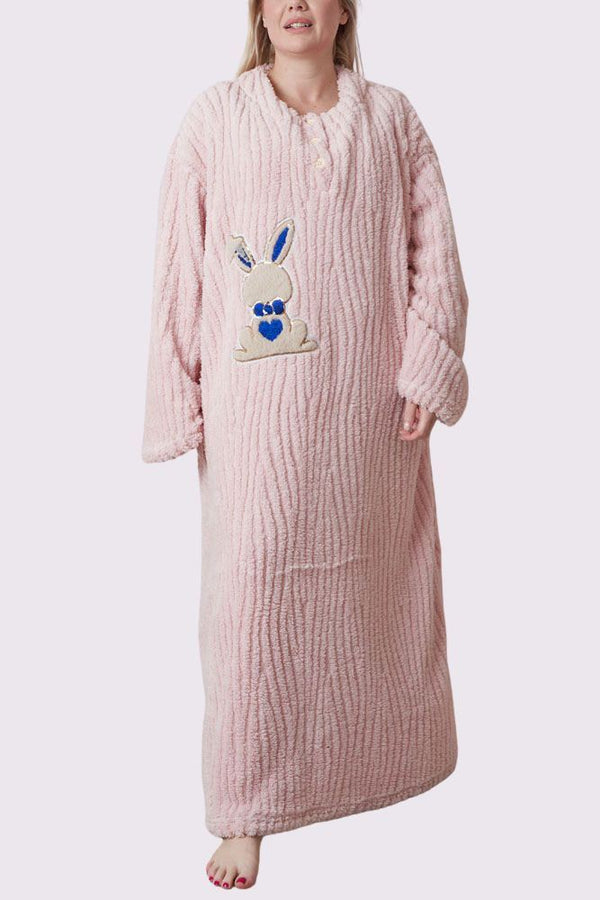 Sequin Bunny Longline Fleece Loungewear