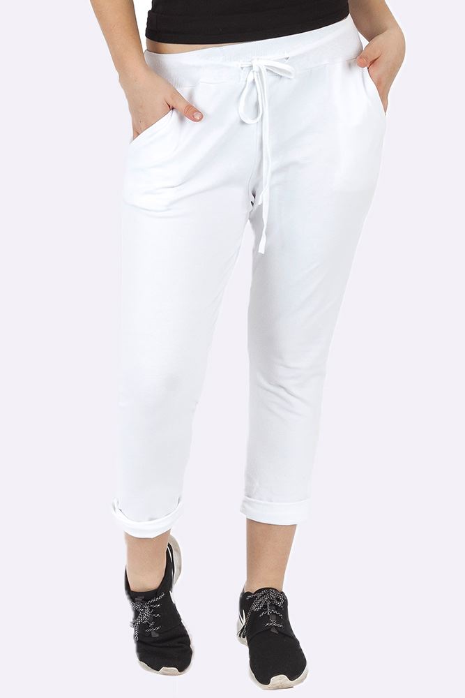 Italian Plain Drawstring Pocket Trousers