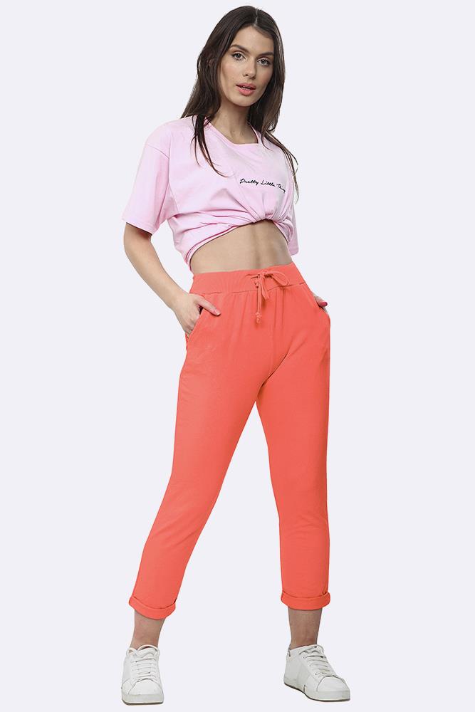 Italian Plain Drawstring Pocket Trousers