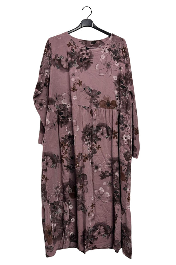Floral Print Empire seam Waist Cotton Dress