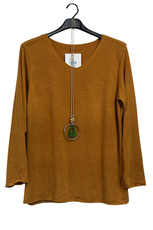 Plain Soft Knit Tunic Top