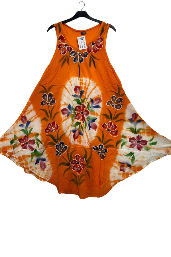 Floral Pattern Asymmetrical Dress