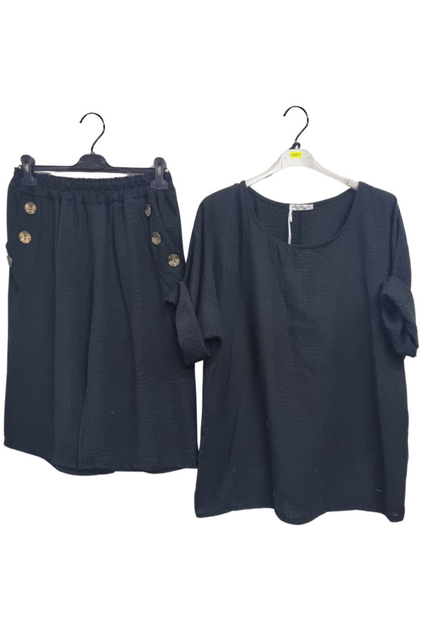 Plain High-Waisted Co-Ord Set
