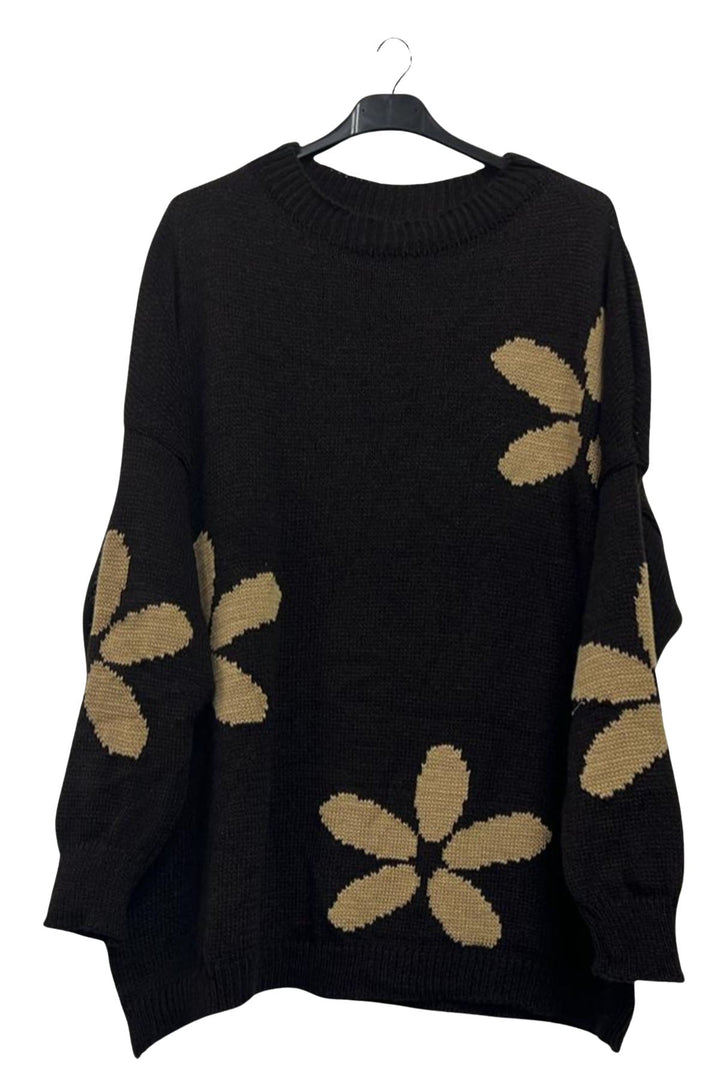 floral knitted tunic jumper wholesale supplier
