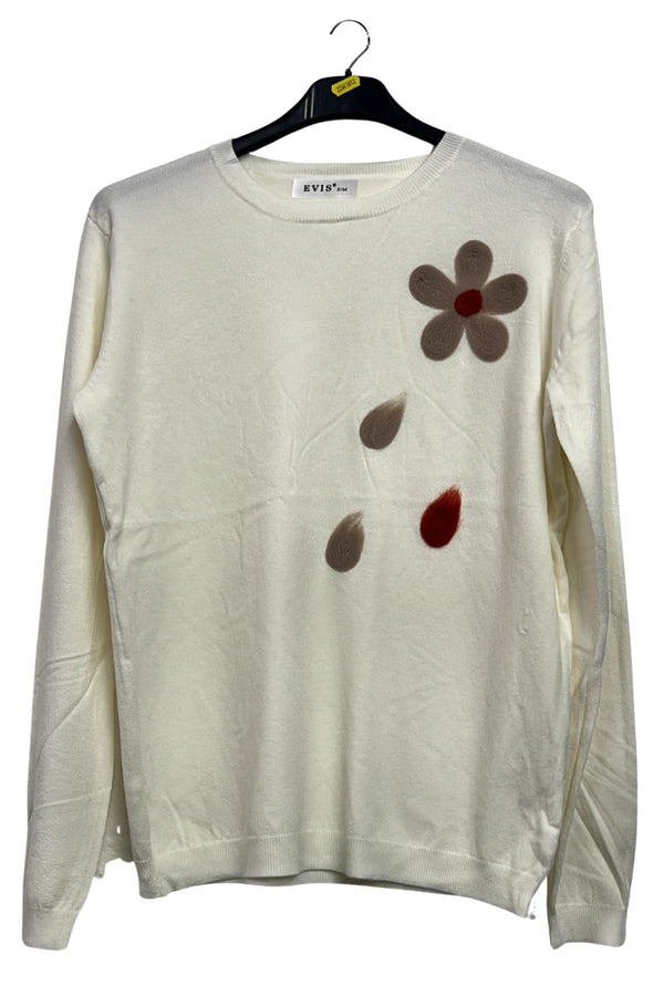 floral accent jumper