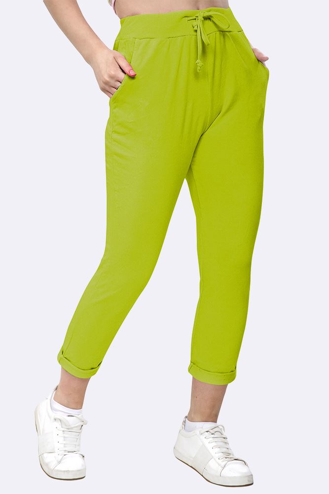 Italian Plain Drawstring Pocket Trousers