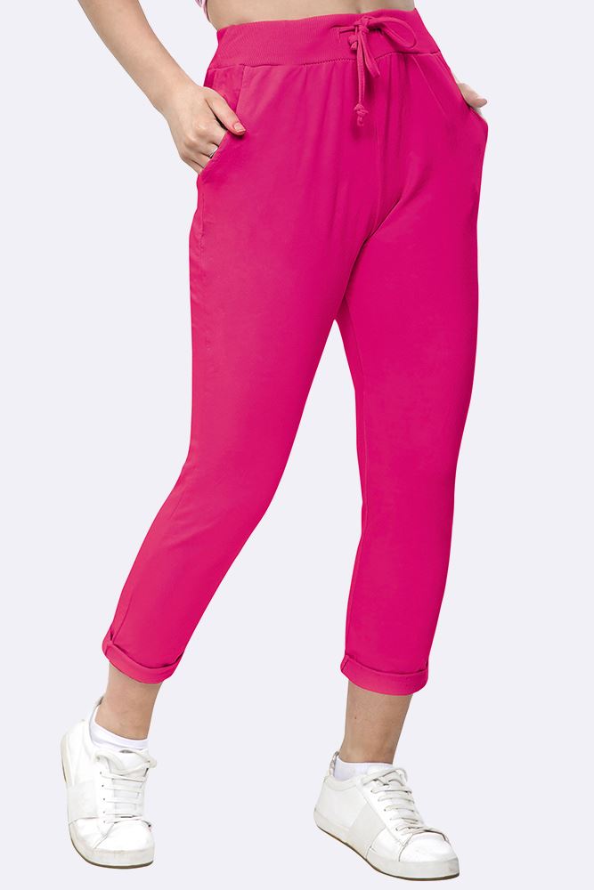 Italian Plain Drawstring Pocket Trousers