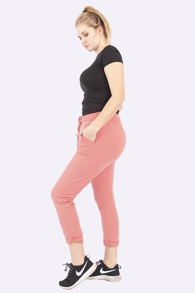 Italian Plain Drawstring Pocket Trousers