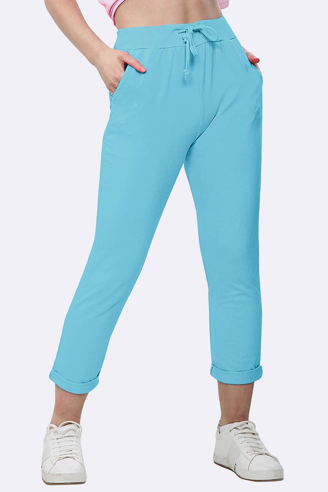 Italian Plain Drawstring Pocket Trousers