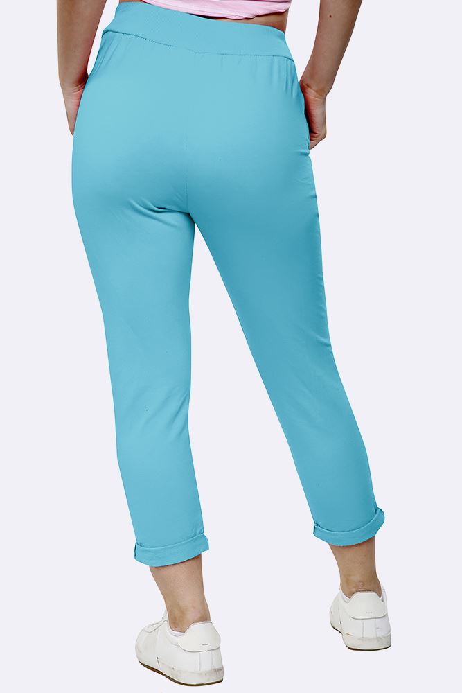Italian Plain Drawstring Pocket Trousers