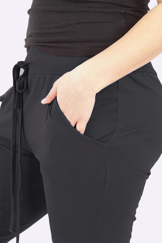 Italian Plain Drawstring Pocket Trousers