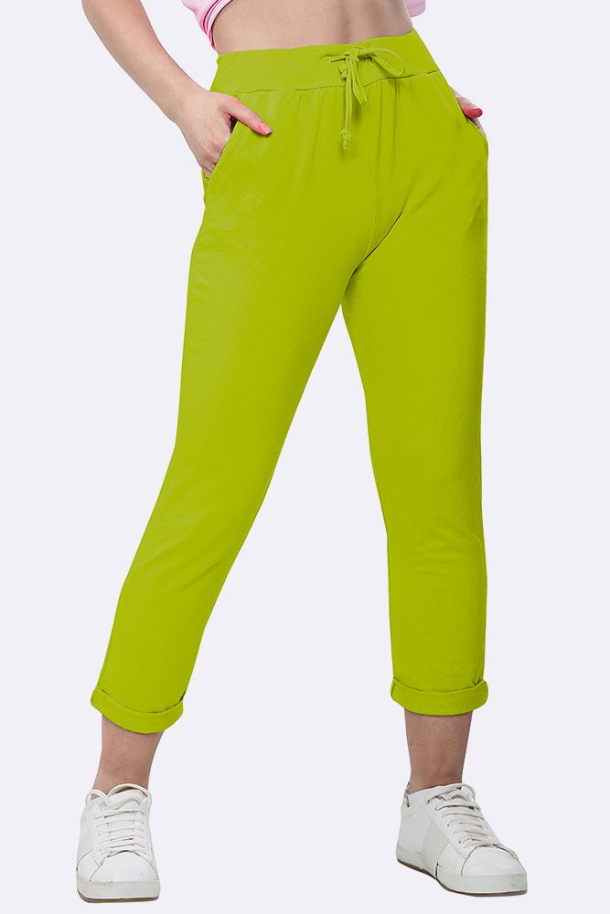Italian Plain Drawstring Pocket Trousers