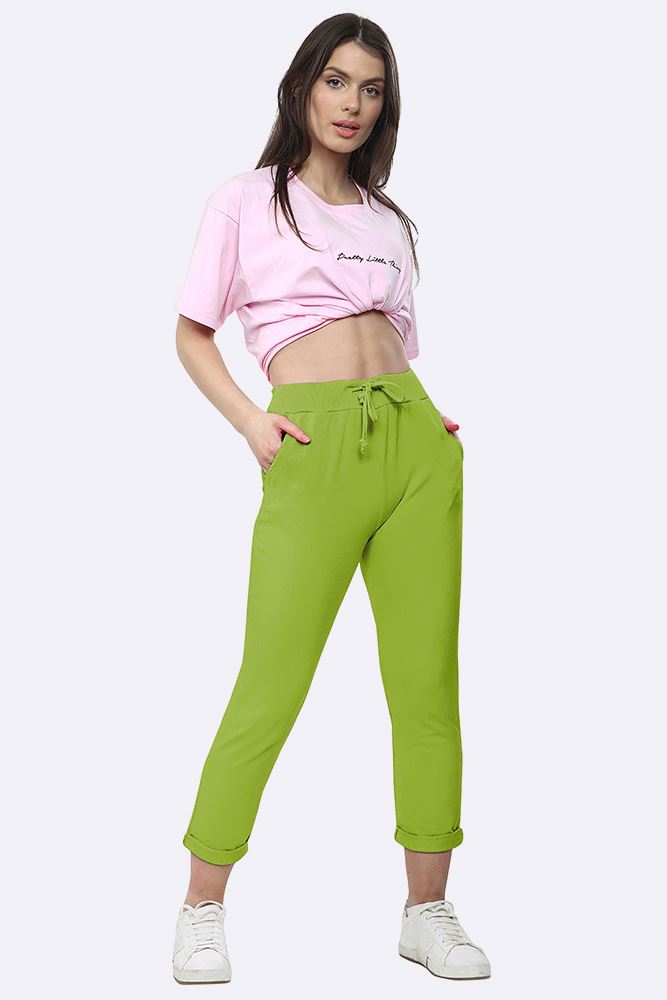 Italian Plain Drawstring Pocket Trousers