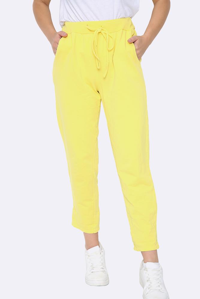Italian Plain Drawstring Pocket Trousers