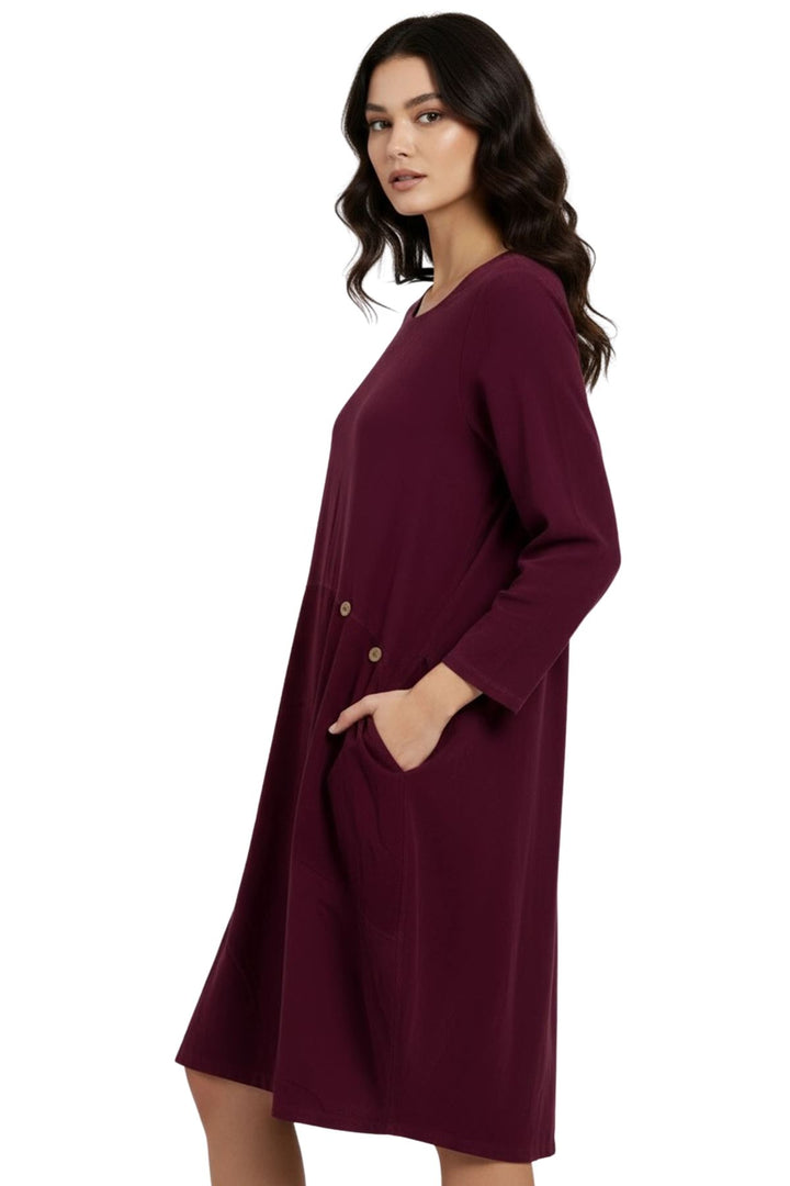 floral curved hem dress