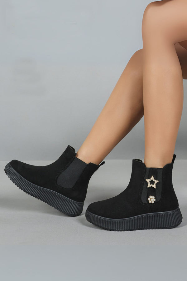 Pearl Star Platform Ankle Shoes