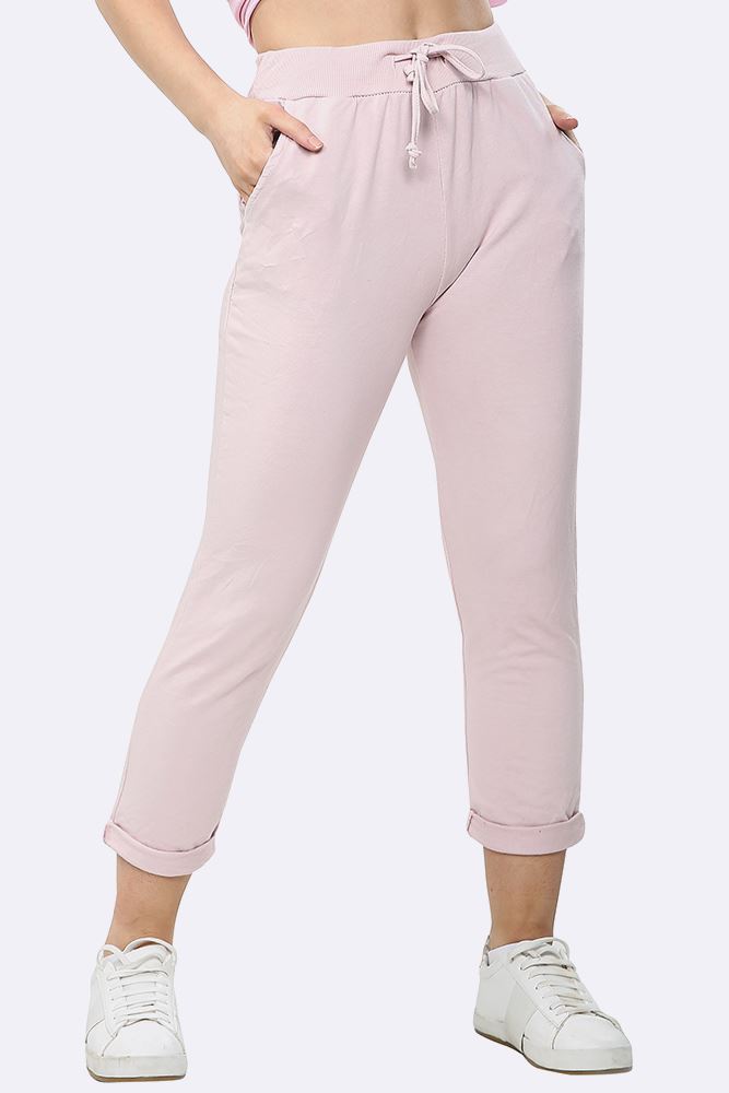 Italian Plain Drawstring Pocket Trousers