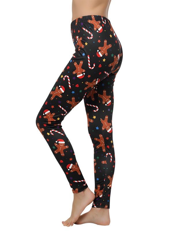 Stick Stars Print XMAS Legging