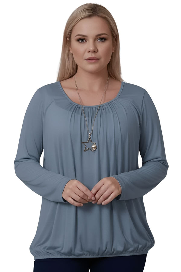 soft pleated viscose blouse
