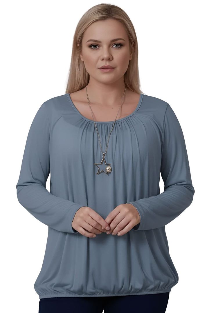 soft pleated viscose blouse