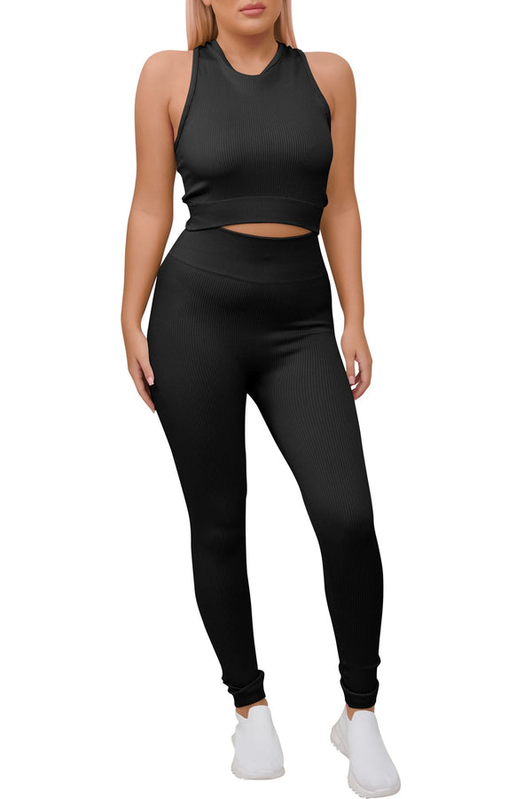 Special Price Ribbed Seamless Polyamide Co-Ord Set
