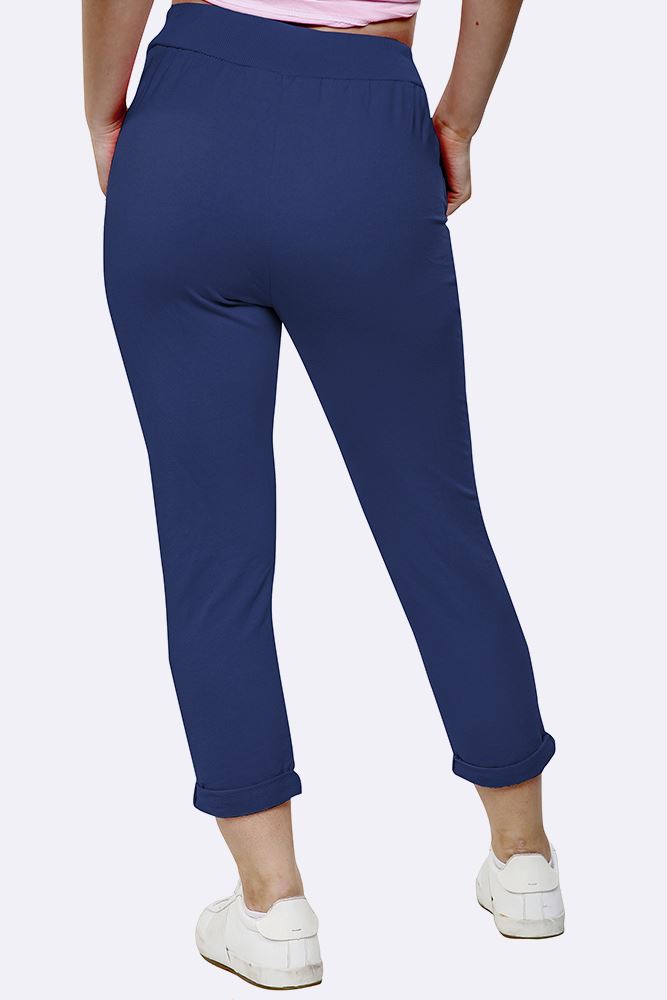 Italian Plain Drawstring Pocket Trousers