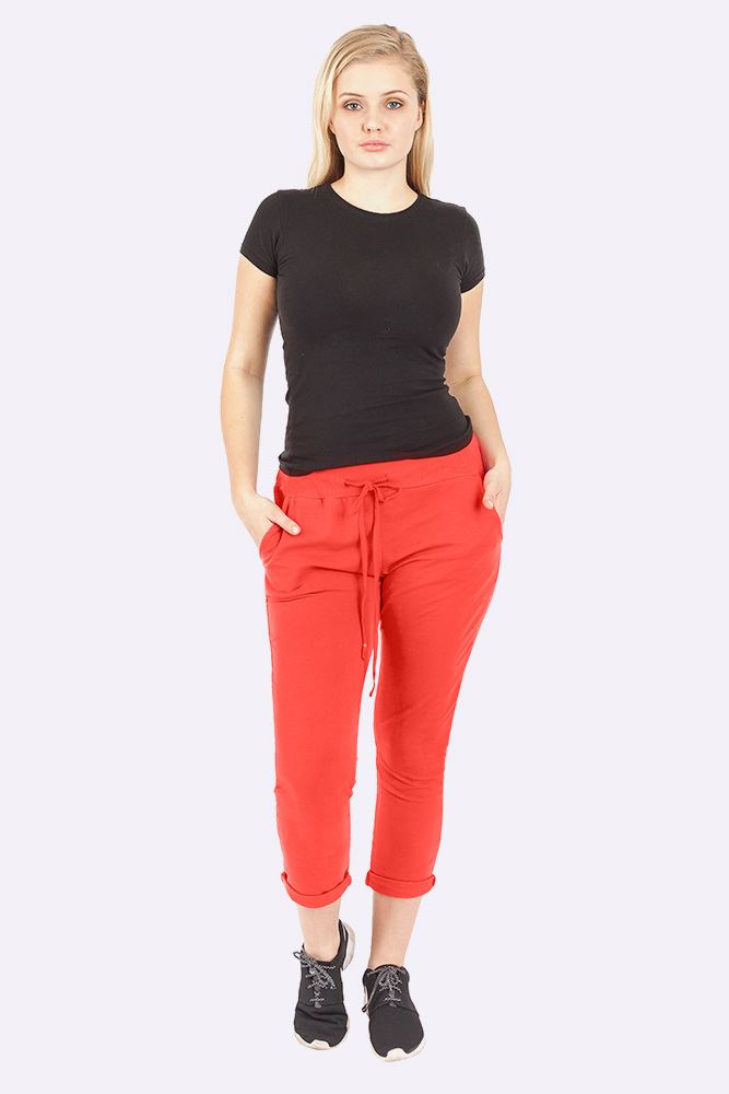 Italian Plain Drawstring Pocket Trousers