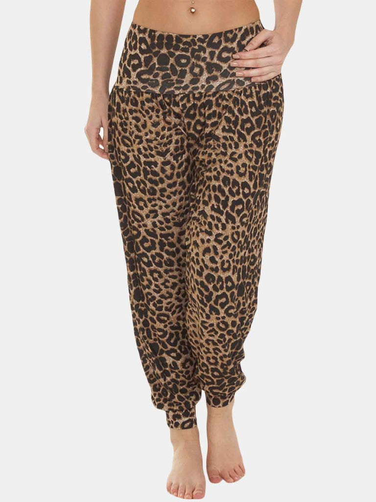 Ali Baba Leopard Brown Full Length Harem Trousers