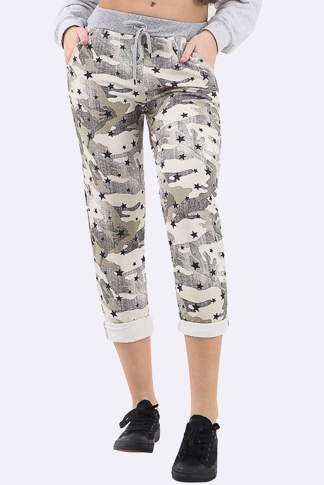 Camouflage Star Printed Lined Trouser