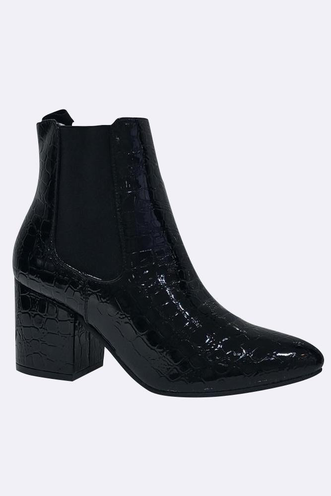 Croco  Ankle Boots