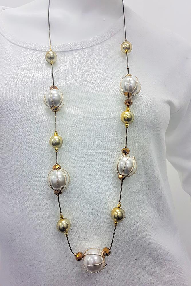 Pearl Ring Cover Necklace
